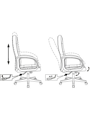 Кресло компьютерное Бюрократ CH 002 Fabric черный схема