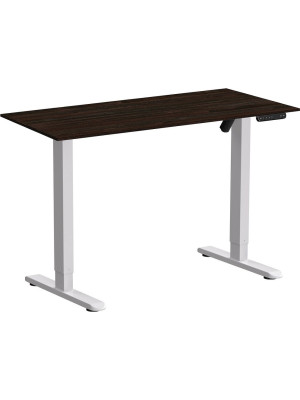 Стол письменный WellDesk WDE Basic белый/дуб термо черно-коричневый