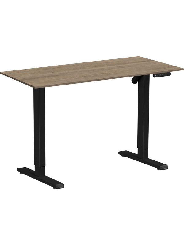 Стол письменный WellDesk WDE Basic черный/дуб денвер трюфель