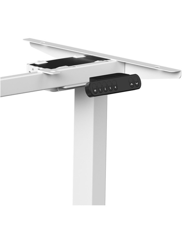 Стол письменный WellDesk WDE Prime белый/дуб бардолино натуральный каркас электропривод