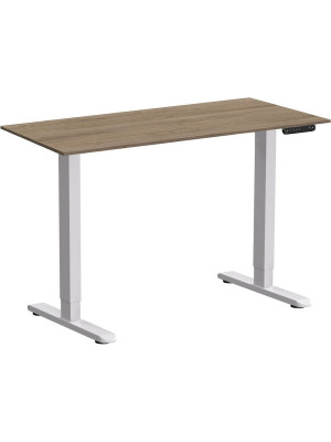 Стол письменный WellDesk WDE Prime белый/дуб денвер трюфель