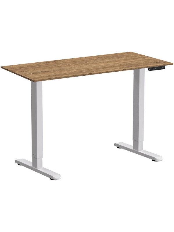 Стол письменный WellDesk WDE Prime белый/дуб канзас коричневый