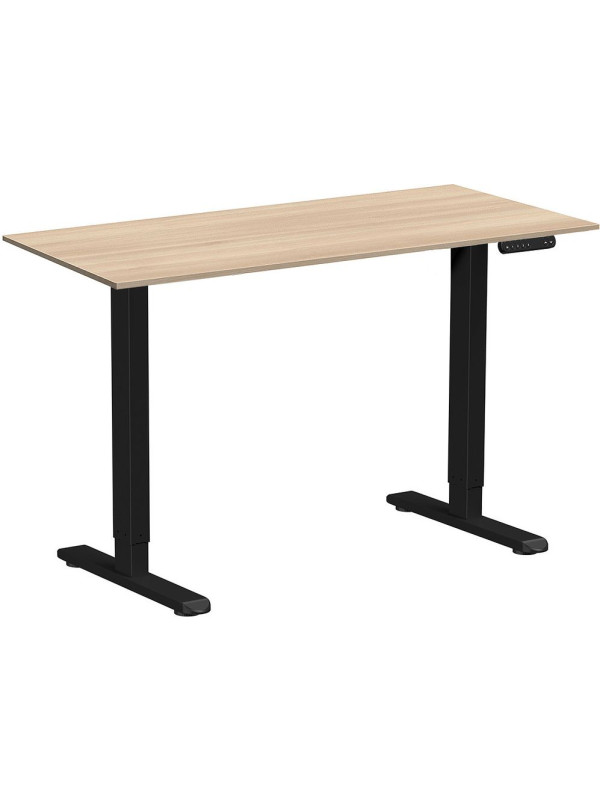 Стол письменный WellDesk WDE Prime черный/акация лэйкленд