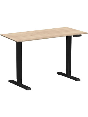 Стол письменный WellDesk WDE Prime черный/акация лэйкленд