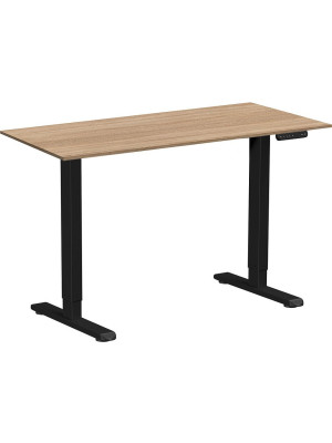 Стол письменный WellDesk WDE Prime черный/дуб бардолино натуральный