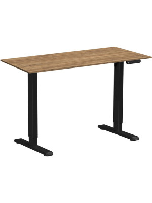 Стол письменный WellDesk WDE Prime черный/дуб канзас коричневый