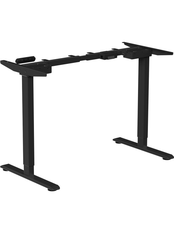 Стол письменный WellDesk WDE Prime черный/дуб термо черно-коричневый каркас