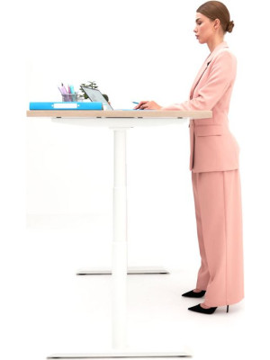 Стол письменный WellDesk WDE Evolution белый/пепел работа стоя