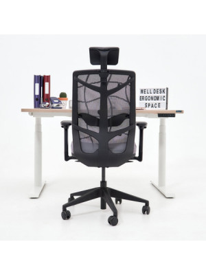 Стол письменный WellDesk WDE Flagman черный/ясень шимо интерьер