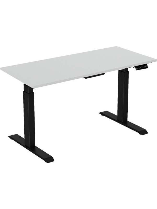 Стол письменный WellDesk WDЕ Uplift черный/белый
