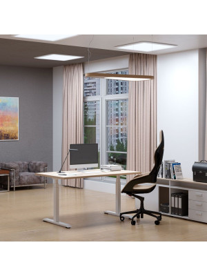 Стол письменный WellDesk WDЕ Uplift черный/белый интерьер