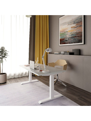 Стол письменный WellDesk WDЕ Uplift черный/ясень шимо интерьер 4.0