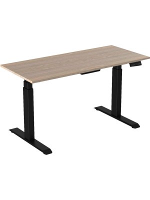 Стол письменный WellDesk WDЕ Uplift черный/ясень шимо