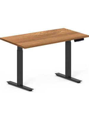 Стол письменный Fit-Focus FTF-E Х-2 черный/дуб канзас коричневый