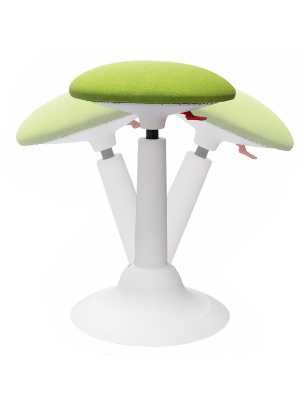 Стул для активного сидения Chair Meister Cloud белый/зеленый сбоку поворот