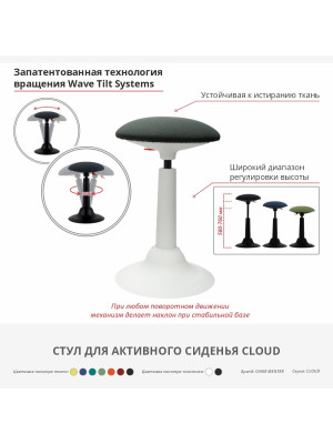 Стул для активного сидения Chair Meister Cloud белый/серый схема