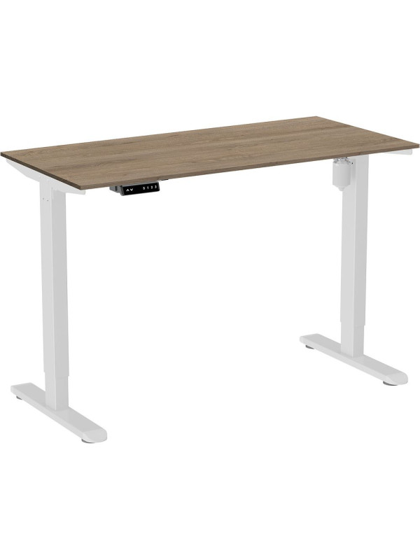 Стол письменный WellDesk WDЕ Light белый/дуб денвер трюфель
