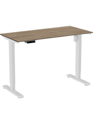 Стол письменный WellDesk WDЕ Light белый/дуб денвер трюфель