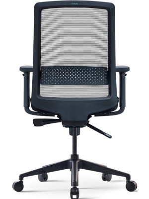 Кресло компьютерное BESTUHL S30 черная рама/черный вид сзади