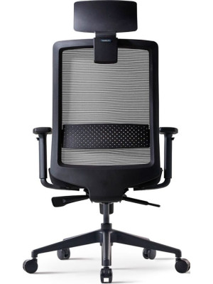 Кресло компьютерное BESTUHL S30 черный/серый сзади