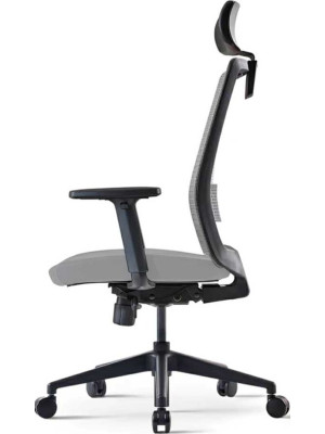 Кресло компьютерное BESTUHL S30 серый вид сбоку