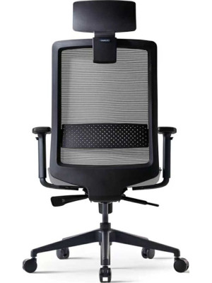 Кресло компьютерное BESTUHL S30 серый вид сзади