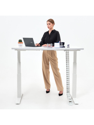 Стол письменный WellDesk WDM First черный/белый работа стоя