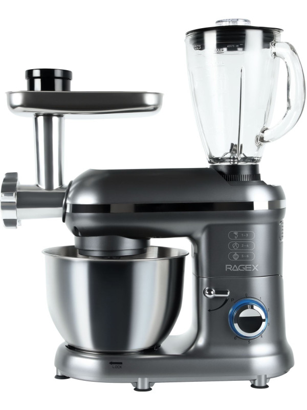 Кухонный комбайн RAGEX R101 (серый) работа