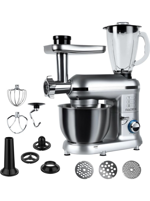 Кухонный комбайн RAGEX R101 (серебристый)