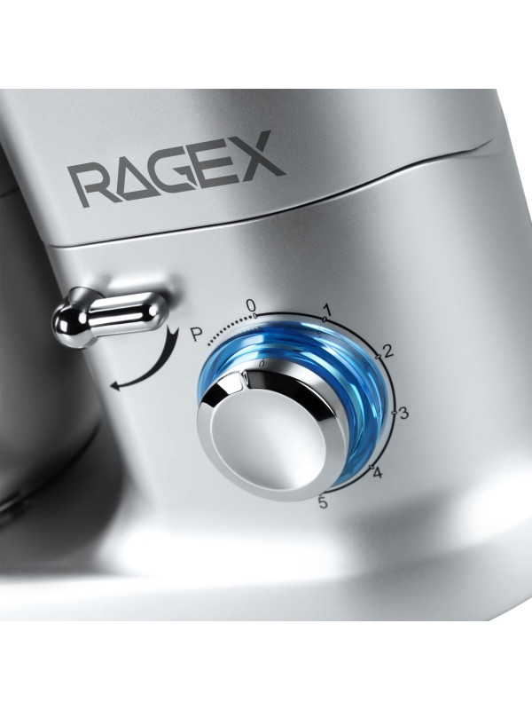 Кухонный комбайн RAGEX R101 (серебристый) управление