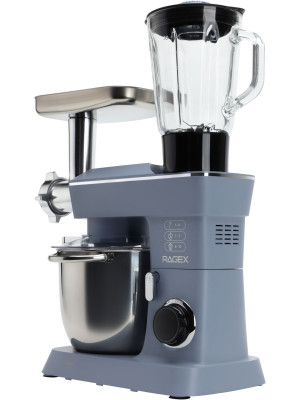 Кухонный комбайн R112 голубой вид сбоку