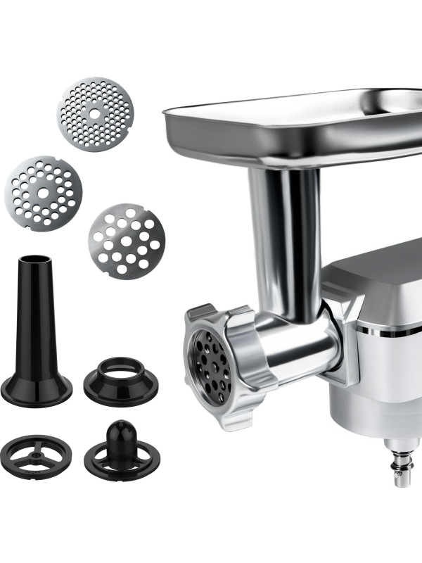 Кухонный комбайн R112 серебристый мясорубка насадки