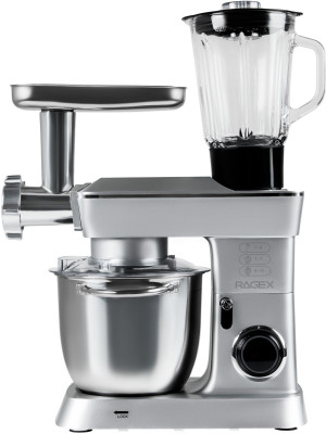Кухонный комбайн R112 серебристый вид сбоку
