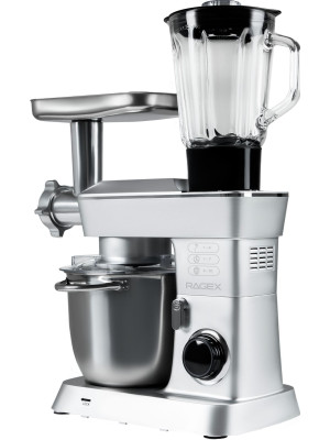 Кухонный комбайн R112 серебристый сбоку