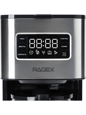 Кофеварка RAGEX R408 вид сбоку с кофейником управление