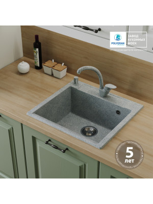 Кухонная мойка Polygran ARGO 560 светло-серый гарантия