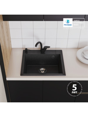 Кухонная мойка Polygran ARGO 560 черный  гарантия