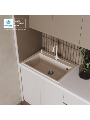 Кухонная мойка Polygran ARGO 760 кремовый интерьер