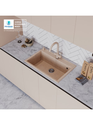Кухонная мойка Polygran ARGO 760 песочный интерьер