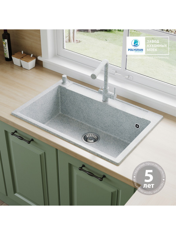 Кухонная мойка Polygran ARGO 760 светло-серый гарантия
