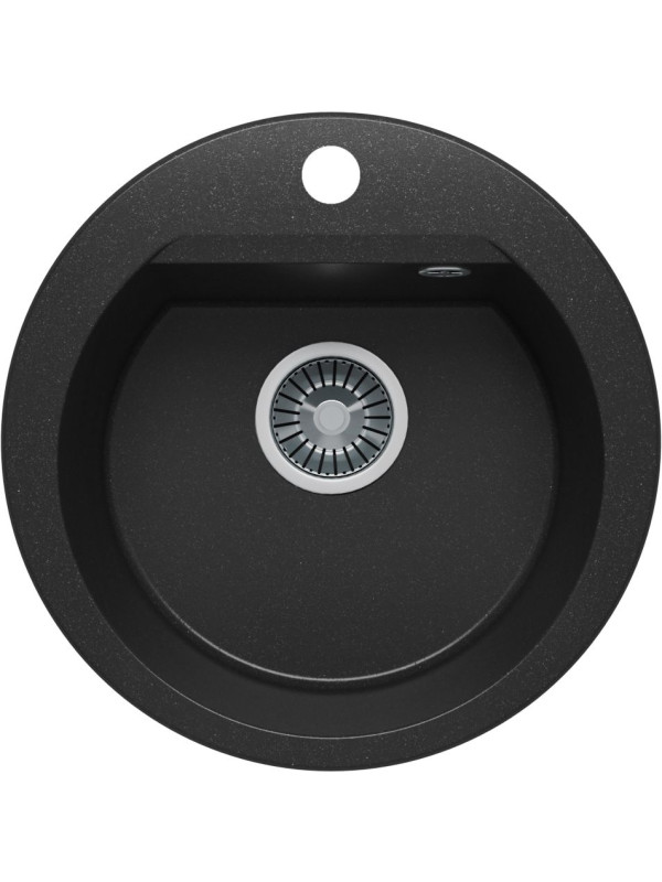 Кухонная мойка Polygran ATOL 460 космос черный металлик