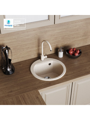 Кухонная мойка Polygran ATOL 460 кремовый