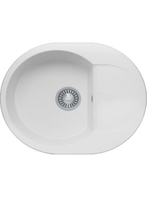 Кухонная мойка Polygran ATOL 620 белый хлопок