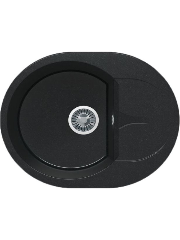 Кухонная мойка Polygran ATOL 620 космос черный металлик