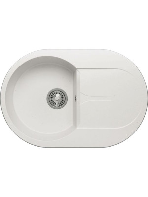 Кухонная мойка Polygran ATOL 760 белый хлопок