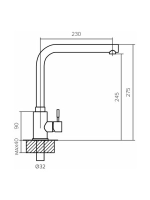 Смеситель Polygran Спика серый №14 схема