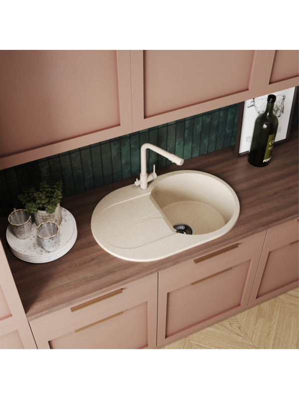 Кухонная мойка Polygran ATOL 760 опал