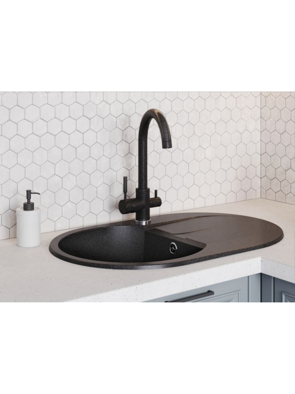 Кухонная мойка Polygran ATOL 760 черный