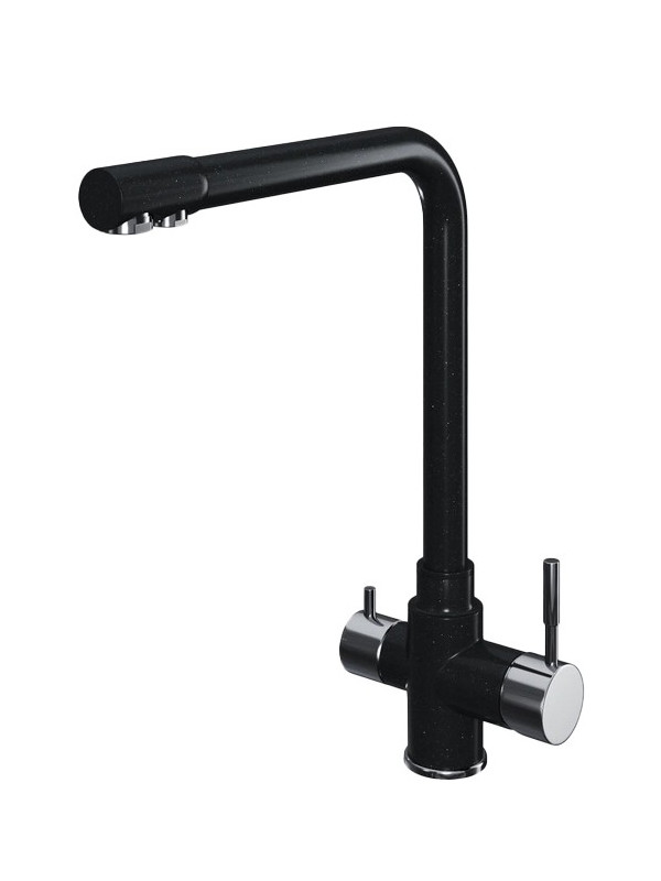 Смеситель Polygran Вега космос №316 (черный металлик)