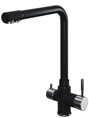 Смеситель Polygran Вега космос №316 (черный металлик)